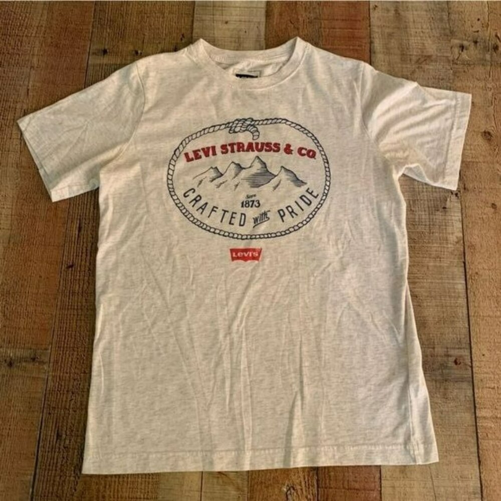 Levi Strauss boys short sleeve t-shirt in gray -L